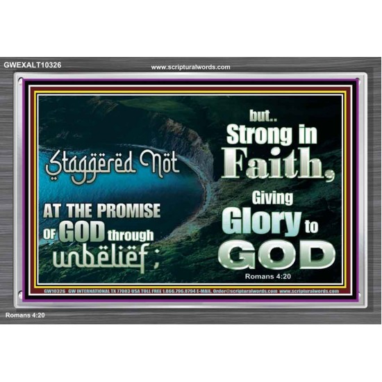 STAGGERED NOT AT THE PROMISE  Art & Décor Acrylic Frame  GWEXALT10326  
