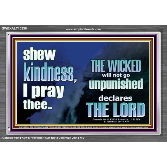THE WICKED WILL NOT GO UNPUNISHED  Bible Verse for Home Acrylic Frame  GWEXALT10330  