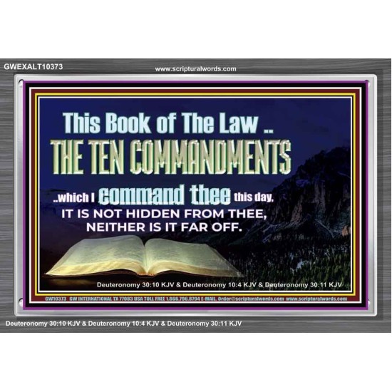 DO NOT IGNORE THE TEN COMMANDMENTS  Unique Power Bible Acrylic Frame  GWEXALT10373  