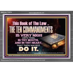 KEEP THE TEN COMMANDMENTS FERVENTLY  Ultimate Power Acrylic Frame  GWEXALT10374  "33X25"