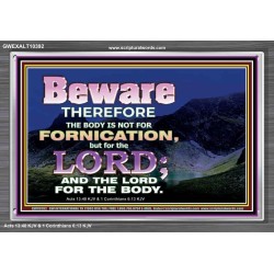YOUR BODY IS NOT FOR FORNICATION   Ultimate Power Acrylic Frame  GWEXALT10392  "33X25"