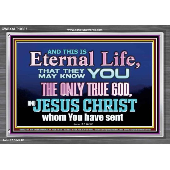 CHRIST JESUS THE ONLY WAY TO ETERNAL LIFE  Sanctuary Wall Acrylic Frame  GWEXALT10397  