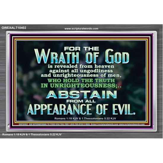 UNGODLINESS AND UNRIGHTEOUSNESS OUTLAW IN ETERNITY  Righteous Living Christian Acrylic Frame  GWEXALT10402  