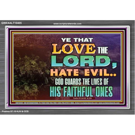 GOD GUARDS THE LIVES OF HIS FAITHFUL ONES  Children Room Wall Acrylic Frame  GWEXALT10405  