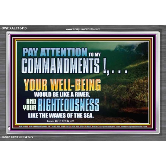 LET YOUR RIGHTEOUSNESS BE LIKE THE WAVES OF THE SEA  Church Acrylic Frame  GWEXALT10413  