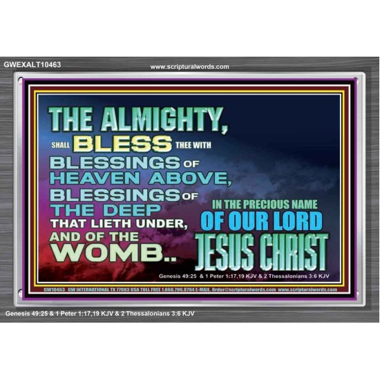 DO YOU WANT BLESSINGS OF THE DEEP  Christian Quote Acrylic Frame  GWEXALT10463  