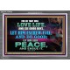 SEEK AND PURSUE PEACE  Biblical Paintings Acrylic Frame  GWEXALT10485B  