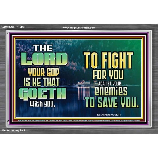 THE LORD IS WITH YOU TO SAVE YOU  Christian Wall Décor  GWEXALT10489  