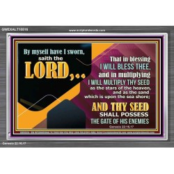 IN BLESSING I WILL BLESS THEE  Religious Wall Art   GWEXALT10516  "33X25"