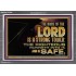 THE NAME OF THE LORD IS A STRONG TOWER  Contemporary Christian Wall Art  GWEXALT10542  "33X25"