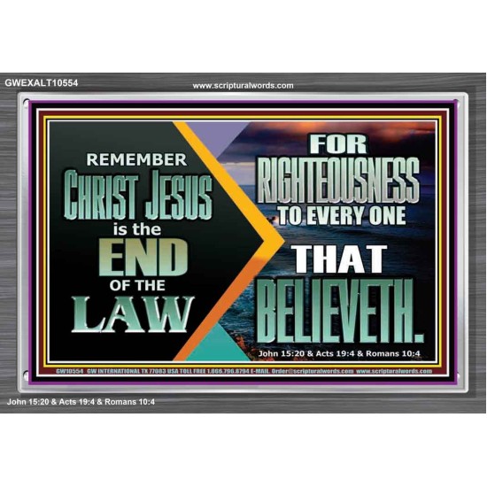 CHRIST JESUS OUR RIGHTEOUSNESS  Encouraging Bible Verse Acrylic Frame  GWEXALT10554  