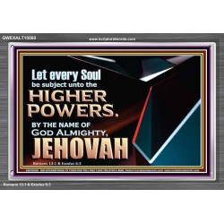 JEHOVAH ALMIGHTY THE GREATEST POWER  Contemporary Christian Wall Art Acrylic Frame  GWEXALT10568  "33X25"