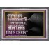 THE VICTORY THAT OVERCOMETH THE WORLD JESUS CHRIST  Christian Art Acrylic Frame  GWEXALT10580  "33X25"