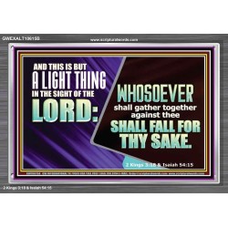 YOU WILL DEFEAT THOSE WHO ATTACK YOU  Custom Inspiration Scriptural Art Acrylic Frame  GWEXALT10615B  "33X25"