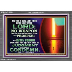 CONDEMN EVERY TONGUE THAT RISES AGAINST YOU IN JUDGEMENT  Custom Inspiration Scriptural Art Acrylic Frame  GWEXALT10616B  "33X25"