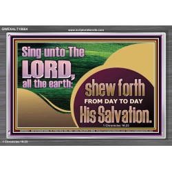 TESTIFY OF HIS SALVATION DAILY  Unique Power Bible Acrylic Frame  GWEXALT10664  "33X25"