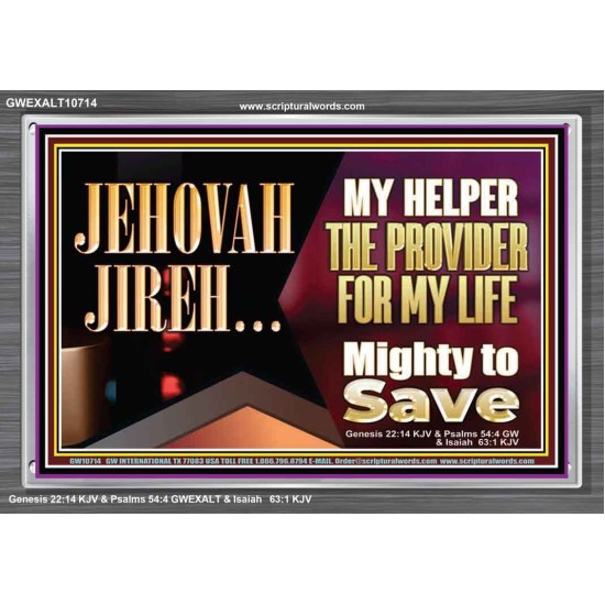 JEHOVAHJIREH THE PROVIDER FOR OUR LIVES  Righteous Living Christian Acrylic Frame  GWEXALT10714  