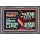 LABOUR NOT FOR THE MEAT WHICH PERISHETH  Bible Verse Acrylic Frame  GWEXALT10741  