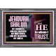 JEHOVAH SHALOM OUR GOODNESS FORTRESS HIGH TOWER DELIVERER AND SHIELD  Encouraging Bible Verse Acrylic Frame  GWEXALT10749  