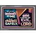 WHOSO HEARKENETH UNTO THE LORD SHALL DWELL SAFELY  Christian Artwork  GWEXALT10767  "33X25"