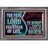 THE FEAR OF THE LORD IS A FOUNTAIN OF LIFE TO DEPART FROM THE SNARES OF DEATH  Scriptural Portrait Acrylic Frame  GWEXALT10770  "33X25"