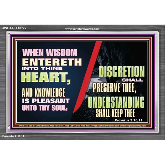 KNOWLEDGE IS PLEASANT UNTO THY SOUL UNDERSTANDING SHALL KEEP THEE  Bible Verse Acrylic Frame  GWEXALT10772  