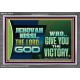 JEHOVAHNISSI THE LORD GOD WHO GIVE YOU THE VICTORY  Bible Verses Wall Art  GWEXALT10774  