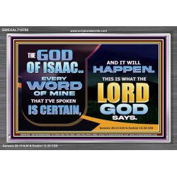 THE WORD OF THE LORD IS CERTAIN AND IT WILL HAPPEN  Modern Christian Wall Décor  GWEXALT10780  "33X25"