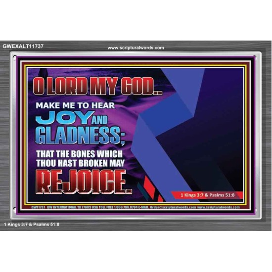 MAKE ME TO HEAR JOY AND GLADNESS  Bible Verse Acrylic Frame  GWEXALT11737  