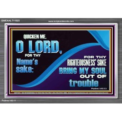 FOR THY RIGHTEOUSNESS SAKE BRING MY SOUL OUT OF TROUBLE  Ultimate Power Acrylic Frame  GWEXALT11925  "33X25"