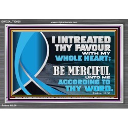 BE MERCIFUL UNTO ME ACCORDING TO THY WORD  Ultimate Power Acrylic Frame  GWEXALT12038  "33X25"