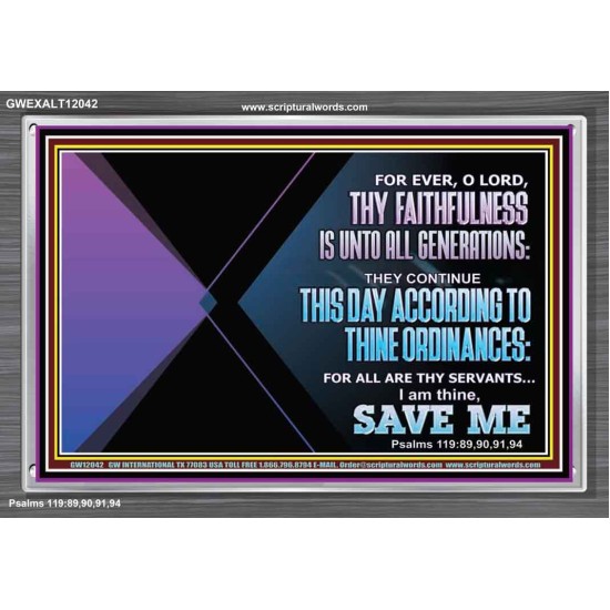 THIS DAY ACCORDING TO THY ORDINANCE O LORD SAVE ME  Children Room Wall Acrylic Frame  GWEXALT12042  