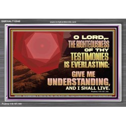 THE RIGHTEOUSNESS OF THY TESTIMONIES IS EVERLASTING O LORD  Religious Wall Art   GWEXALT12048  "33X25"