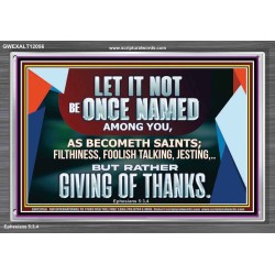 AS SAINTS FLEE FILTHINESS FOOLISH TALKING AND JESTING  Contemporary Christian Wall Art Acrylic Frame  GWEXALT12056  