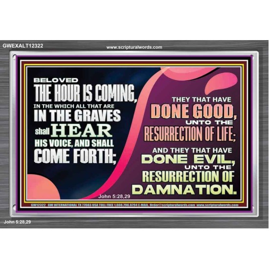 THEY THAT HAVE DONE GOOD UNTO RESURRECTION OF LIFE  Unique Power Bible Acrylic Frame  GWEXALT12322  