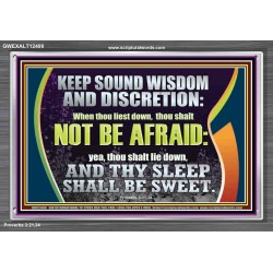 THY SLEEP SHALL BE SWEET  Ultimate Inspirational Wall Art  Acrylic Frame  GWEXALT12409  "33X25"