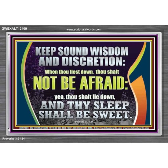 THY SLEEP SHALL BE SWEET  Ultimate Inspirational Wall Art  Acrylic Frame  GWEXALT12409  