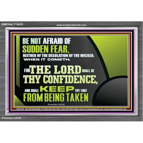 THE LORD SHALL BE THY CONFIDENCE  Unique Scriptural Acrylic Frame  GWEXALT12410  
