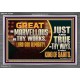 JUST AND TRUE ARE THY WAYS THOU KING OF SAINTS  Christian Acrylic Frame Art  GWEXALT12700  