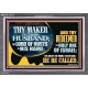 THY MAKER IS THINE HUSBAND THE LORD OF HOSTS IS HIS NAME  Encouraging Bible Verses Acrylic Frame  GWEXALT12713  