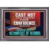 CONFIDENCE WHICH HATH GREAT RECOMPENCE OF REWARD  Bible Verse Acrylic Frame  GWEXALT12719  "33X25"