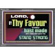 THY FAVOUR HAST MADE MY MOUNTAIN TO STAND STRONG  Modern Christian Wall Décor Acrylic Frame  GWEXALT12960  