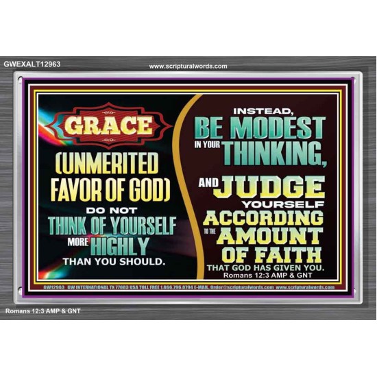 GRACE UNMERITED FAVOR OF GOD  Bible Scriptures on Love Acrylic Frame  GWEXALT12963  