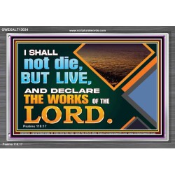 I SHALL NOT DIE BUT LIVE AND DECLARE THE WORKS OF THE LORD  Eternal Power Acrylic Frame  GWEXALT13034  "33X25"