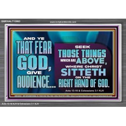 THE RIGHT HAND OF GOD  Church Office Acrylic Frame  GWEXALT13063  "33X25"