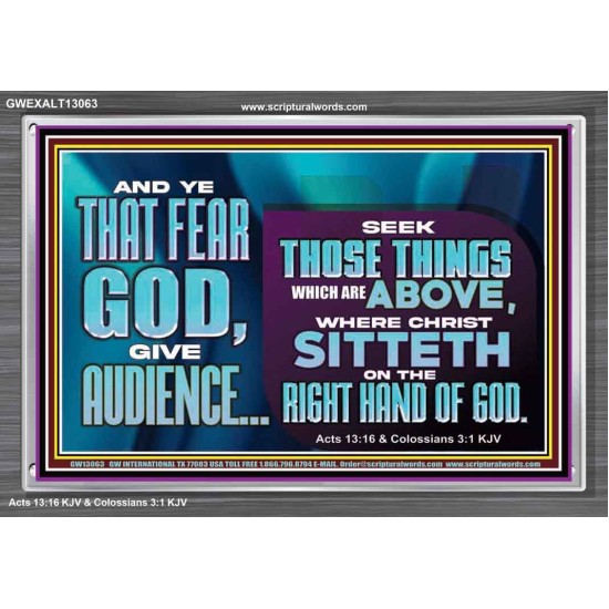 THE RIGHT HAND OF GOD  Church Office Acrylic Frame  GWEXALT13063  