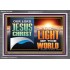 OUR LORD JESUS CHRIST THE LIGHT OF THE WORLD  Christian Wall Décor Acrylic Frame  GWEXALT13122B  "33X25"