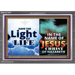 HAVE THE LIGHT OF LIFE  Sanctuary Wall Acrylic Frame  GWEXALT9547  "33X25"