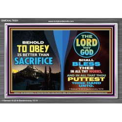 GOD SHALL BLESS THEE IN ALL THY WORKS  Ultimate Power Acrylic Frame  GWEXALT9551  "33X25"