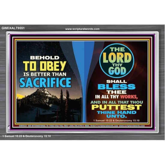 GOD SHALL BLESS THEE IN ALL THY WORKS  Ultimate Power Acrylic Frame  GWEXALT9551  
